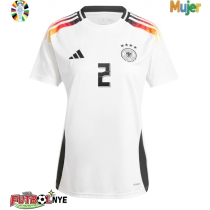 Camiseta Alemania Antonio Rudiger #2 Primera Equipación para mujer Eurocopa 2024 manga corta